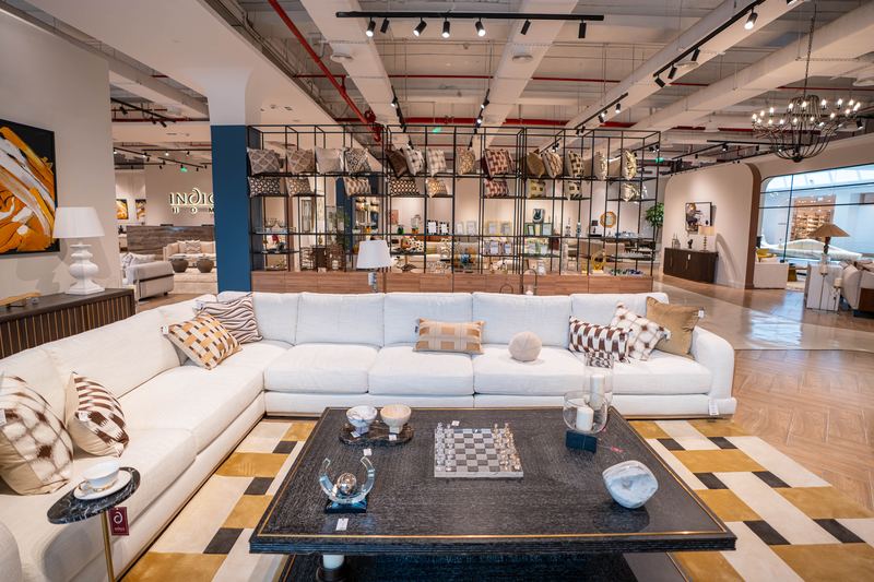 Living room in a furniture showroom